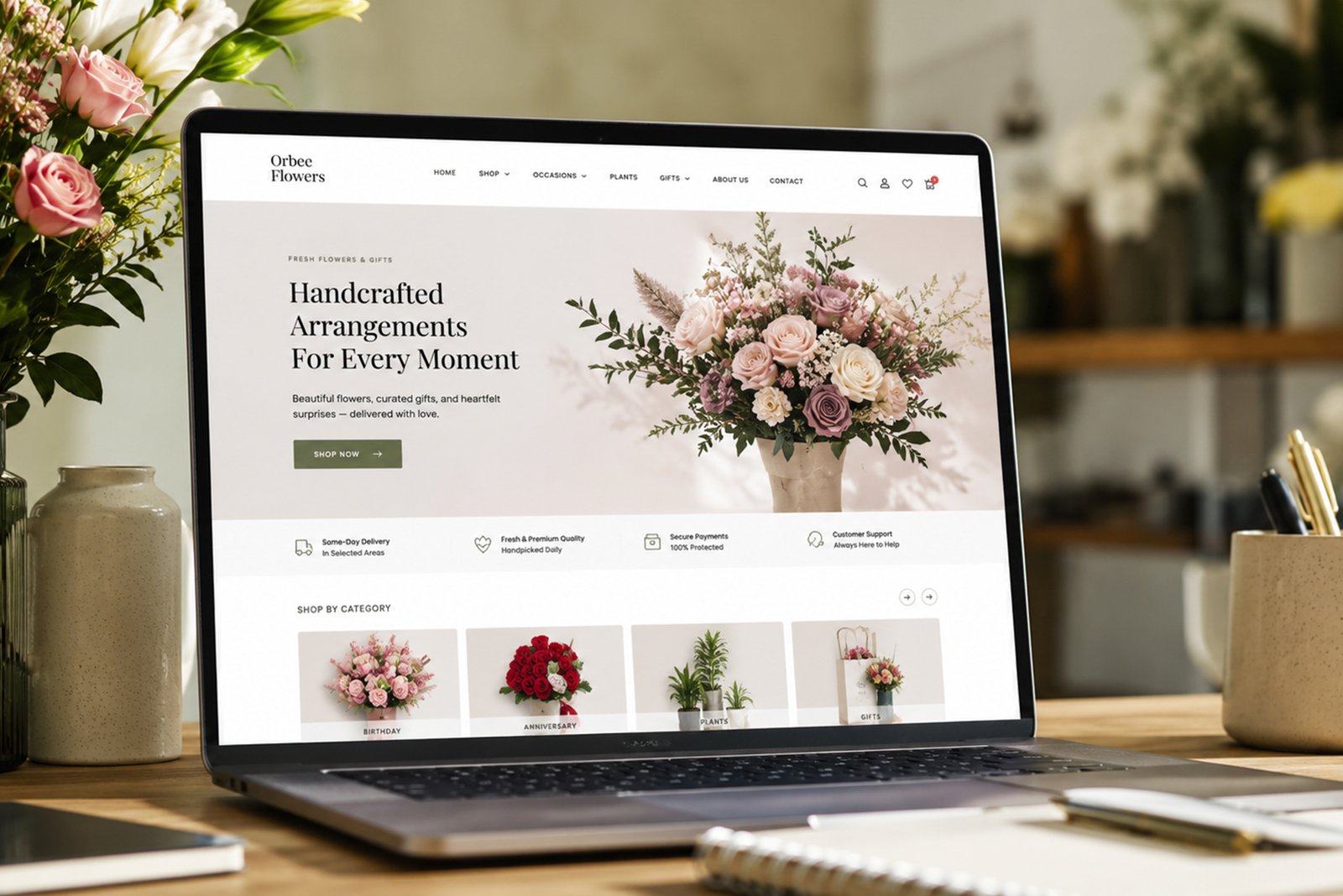 Orbee Flowers Shopify Store